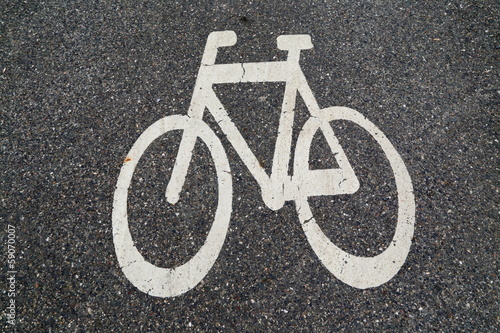 Bicycle road sign