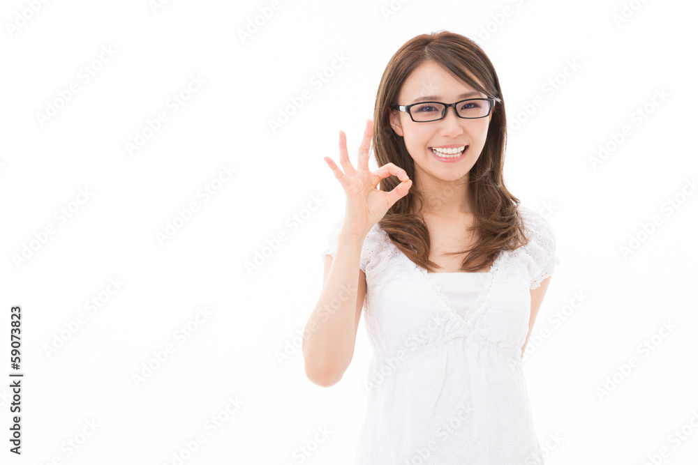 笑顔の女性 笑顔の女性