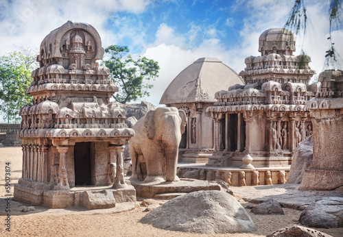 Five rathas in Mamallapuram photo