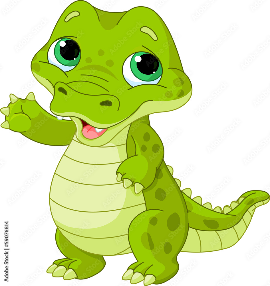 Naklejka premium Baby alligator