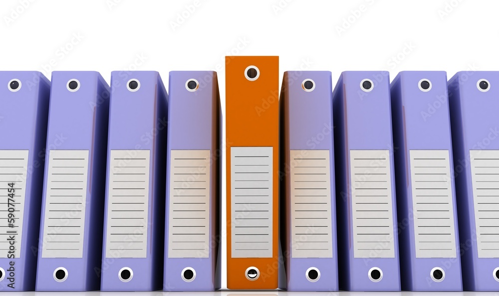 Isolated folders for papers on a white background Isolated folders for papers on a white background