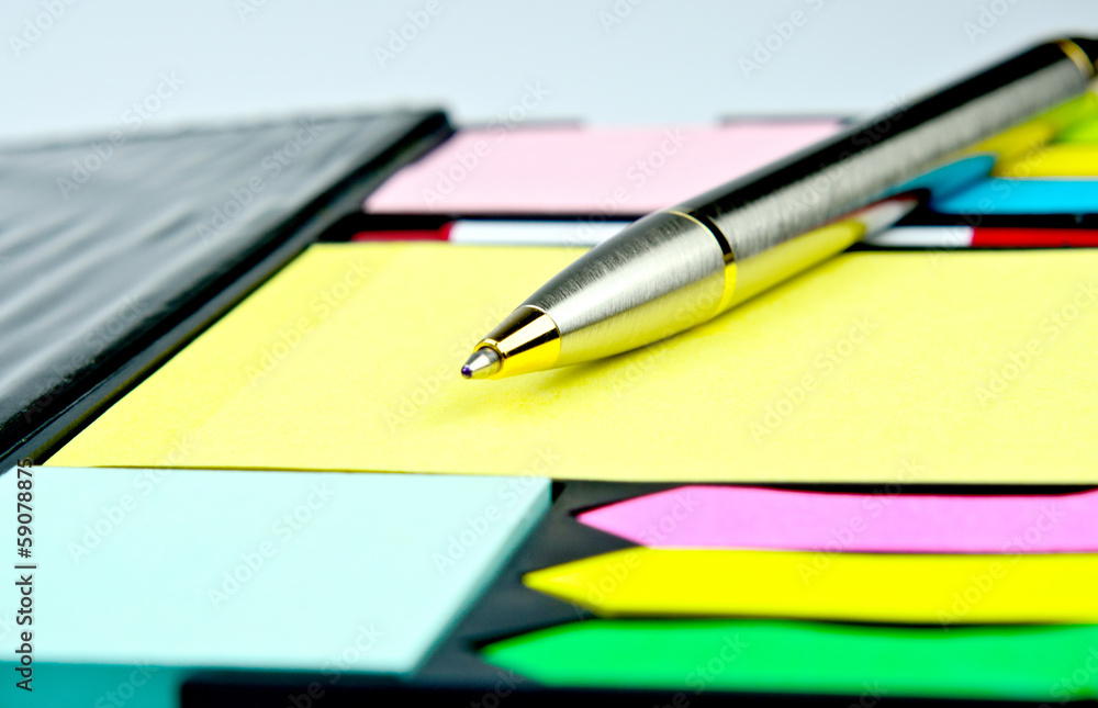 classic pen on yellow memos classic pen on yellow memos