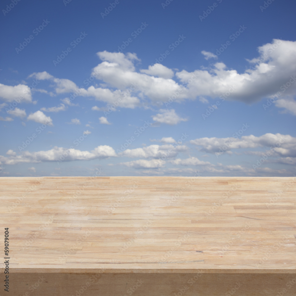 table and blue sky table and blue sky