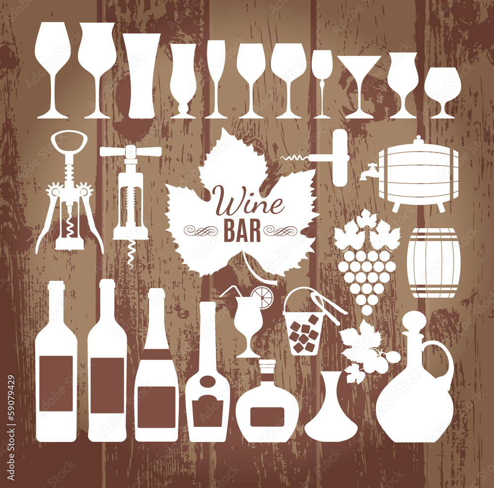Wine background set. Design element. Wine background set. Design element.