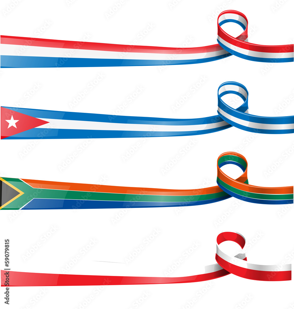 ribbon flag set ribbon flag set