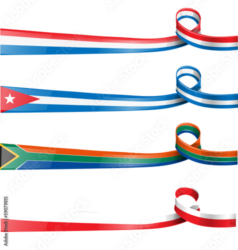 ribbon flag  set