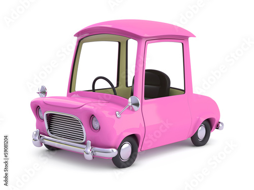 3d Cute pink car