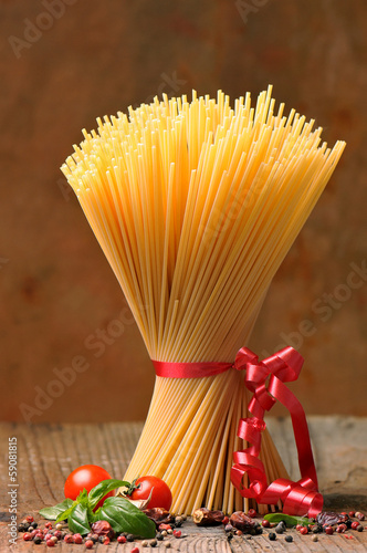 Italian spaghetti still life