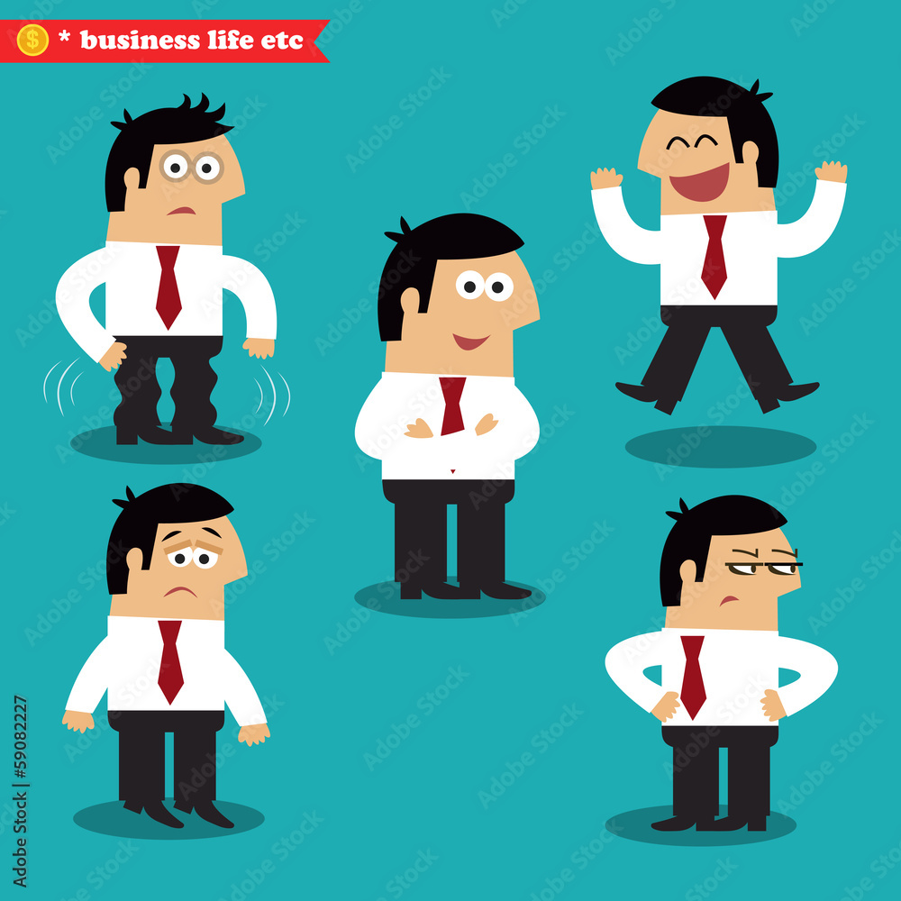 Office emotions in poses Office emotions in poses