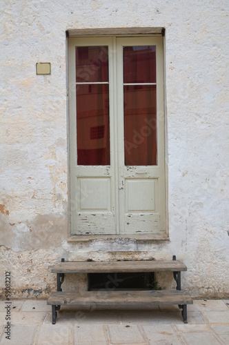 Wooden door. Presicce. Puglia. Italy.