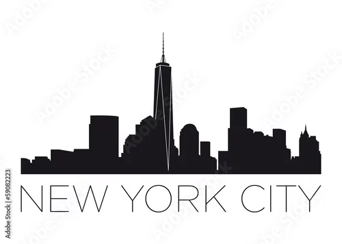 Naklejka na ścianę Nowy Jork - Manhattan