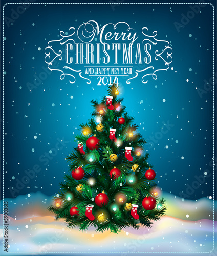 Christmas tree. Vecktor illustration