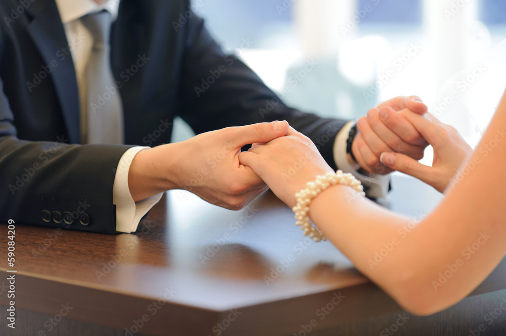 Obraz premium Couple in Cafe