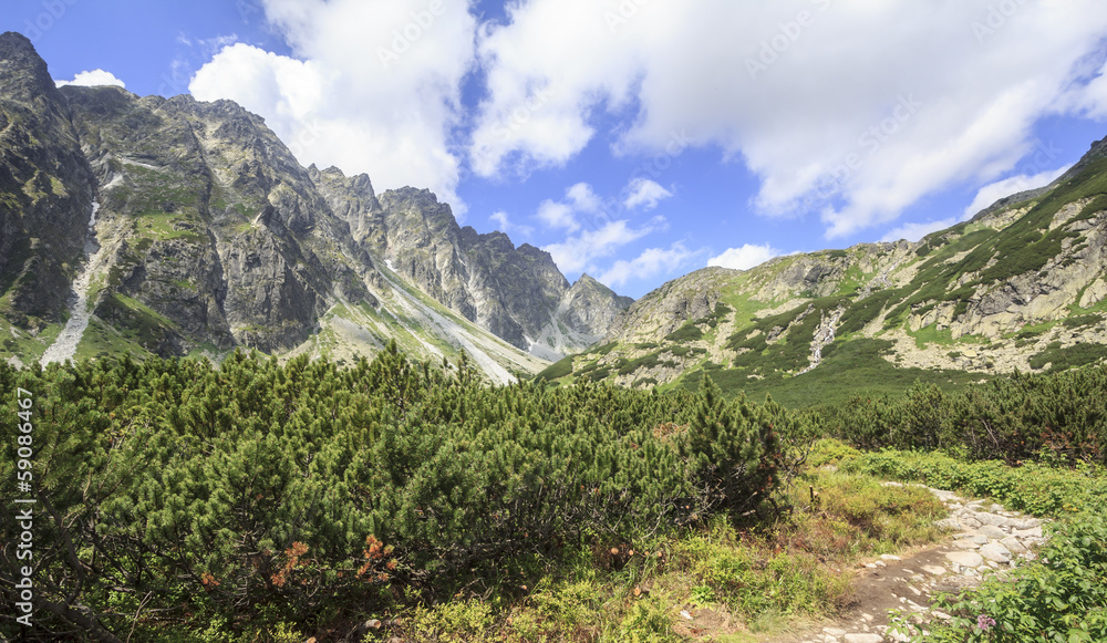 Satan Peak over Mieguszowiecka Valley in High Tatras, Slovakia Satan Peak over Mieguszowiecka Valley in High Tatras, Slovakia