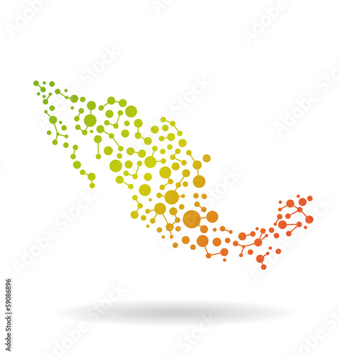 Fotografie Mexico Networking Map