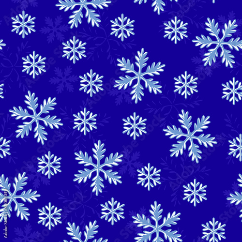 Snow seamless pattern