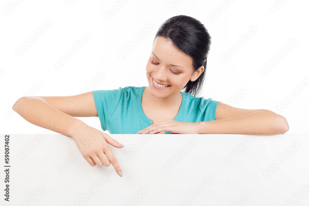 Pointing copy space. Pointing copy space.