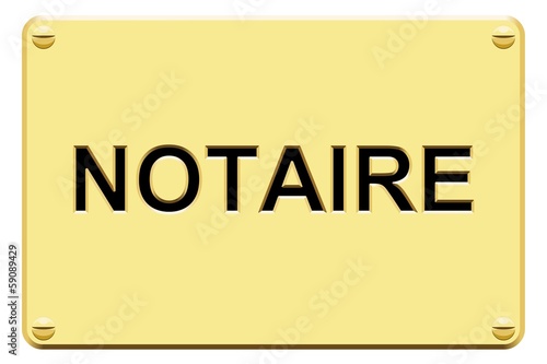 Plaque notaire
