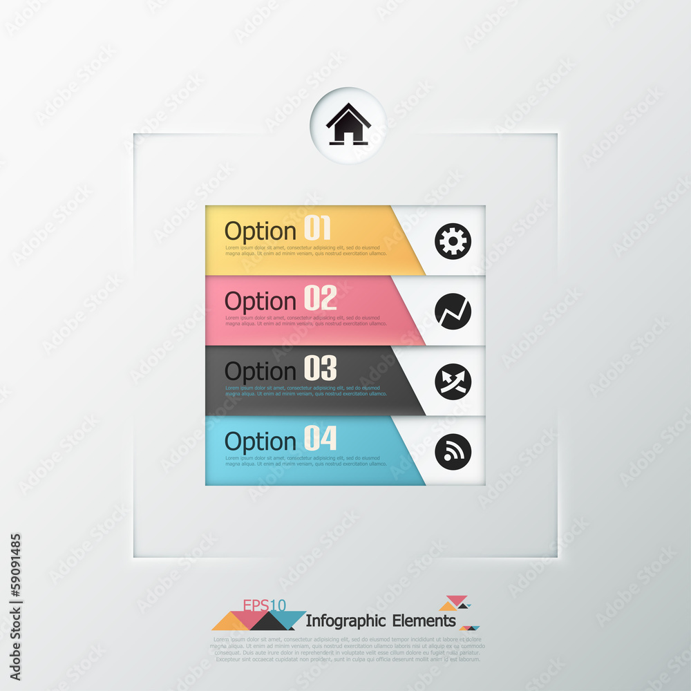 Modern infographics options banner Modern infographics options banner