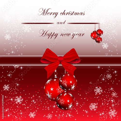 Vector christmas illustration with abstract background