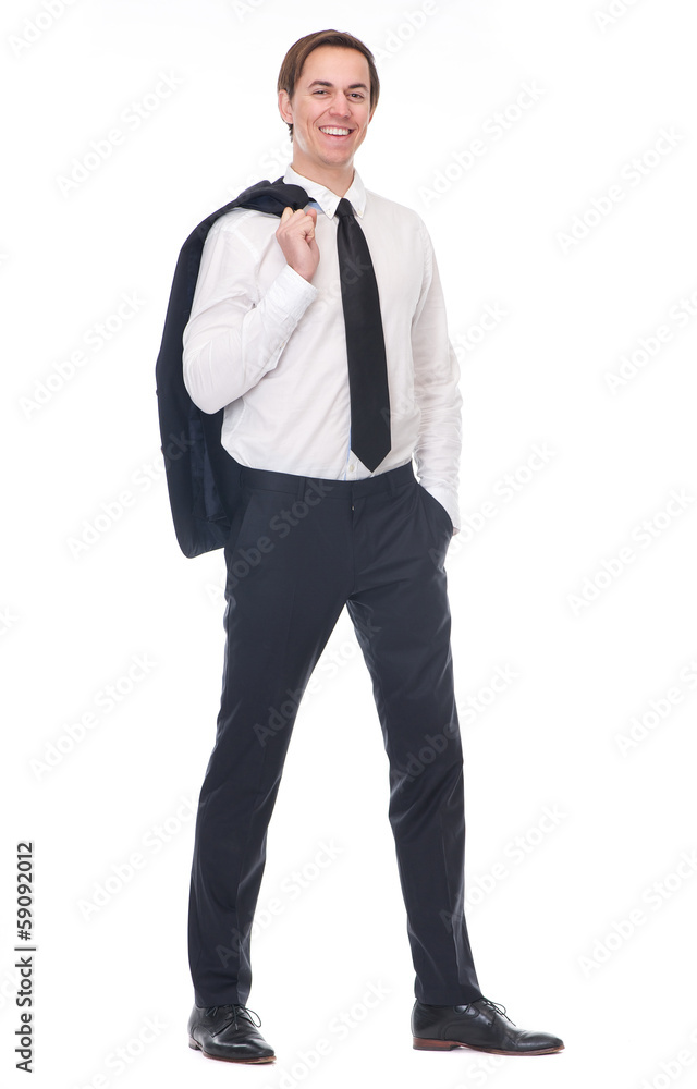 Portrait of a cheerful young businessman smiling Portrait of a cheerful young businessman smiling