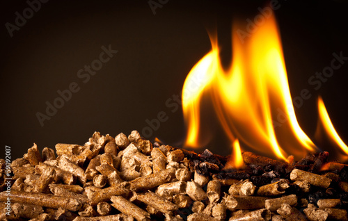 Cuadro en lienzo wood pellet