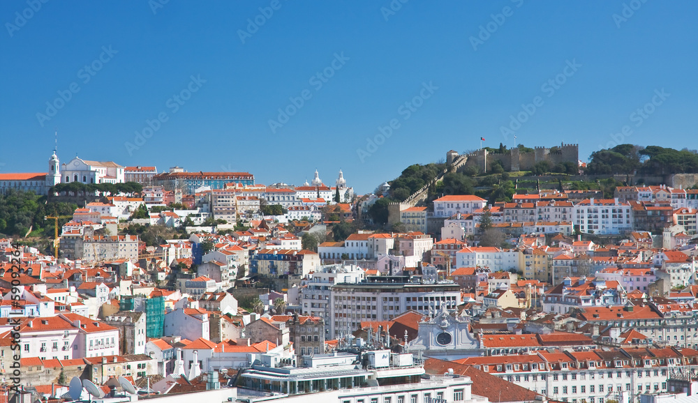 Panorama of the city.Lisbon. Portugal