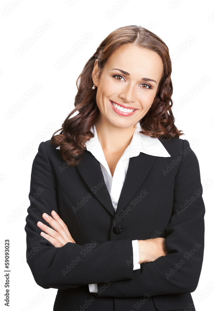 Portrait of smiling businesswoman, isolated Portrait of smiling businesswoman, isolated