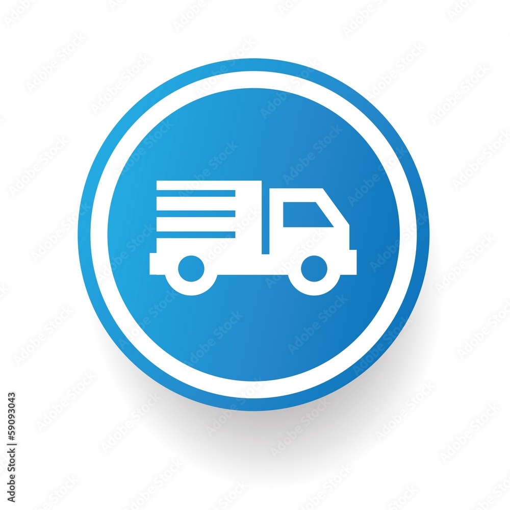 Truck symbol,Blue button,vector Truck symbol,Blue button,vector