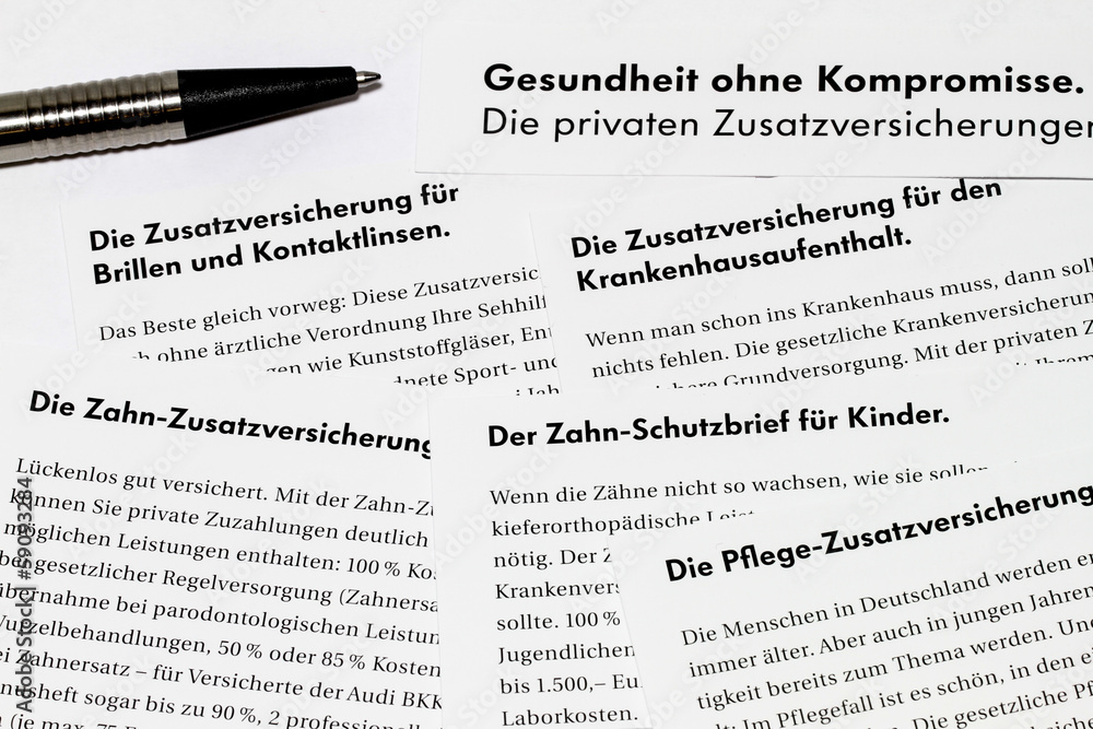 Obraz premium Zusatzversicherung