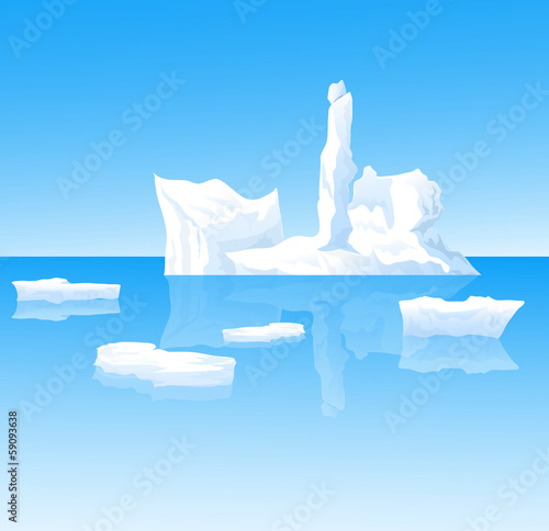 Beauty of Iceberg in Antartica-vector
