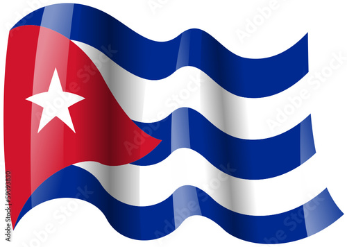 kuba fahne wehend cuba flag waving