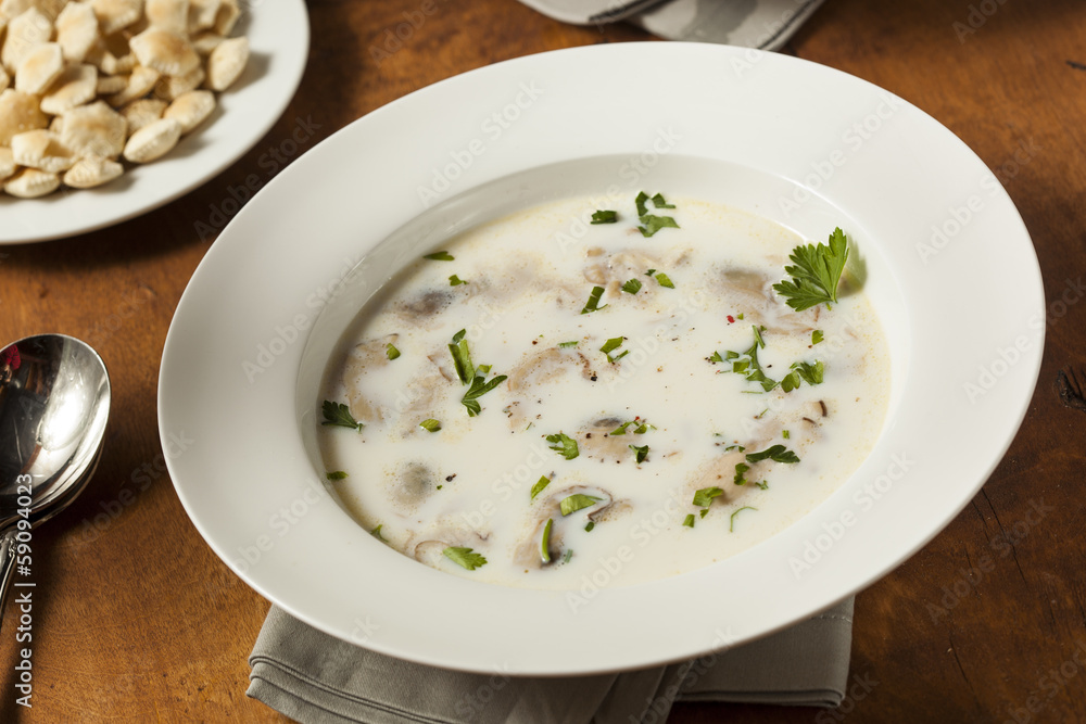 Homemade Organic Oyster Stew Appetizer Homemade Organic Oyster Stew Appetizer