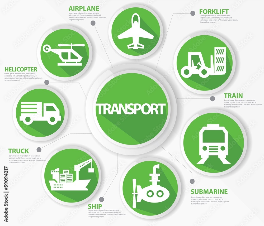 Transport and logistics concept,Green version,vector Transport and logistics concept,Green version,vector