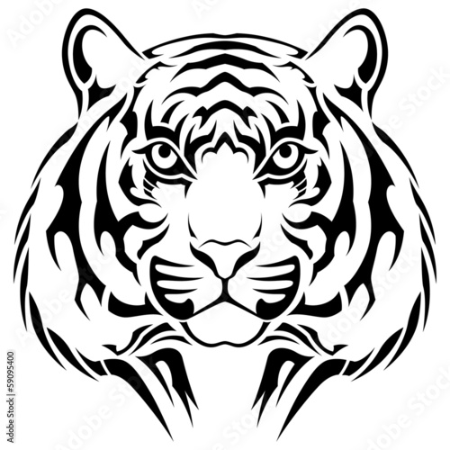 Fototapeta Naklejka Na Ścianę i Meble -  Tiger, tribal tattoo