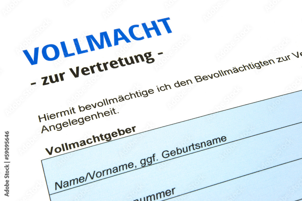 Vollmacht Vollmacht