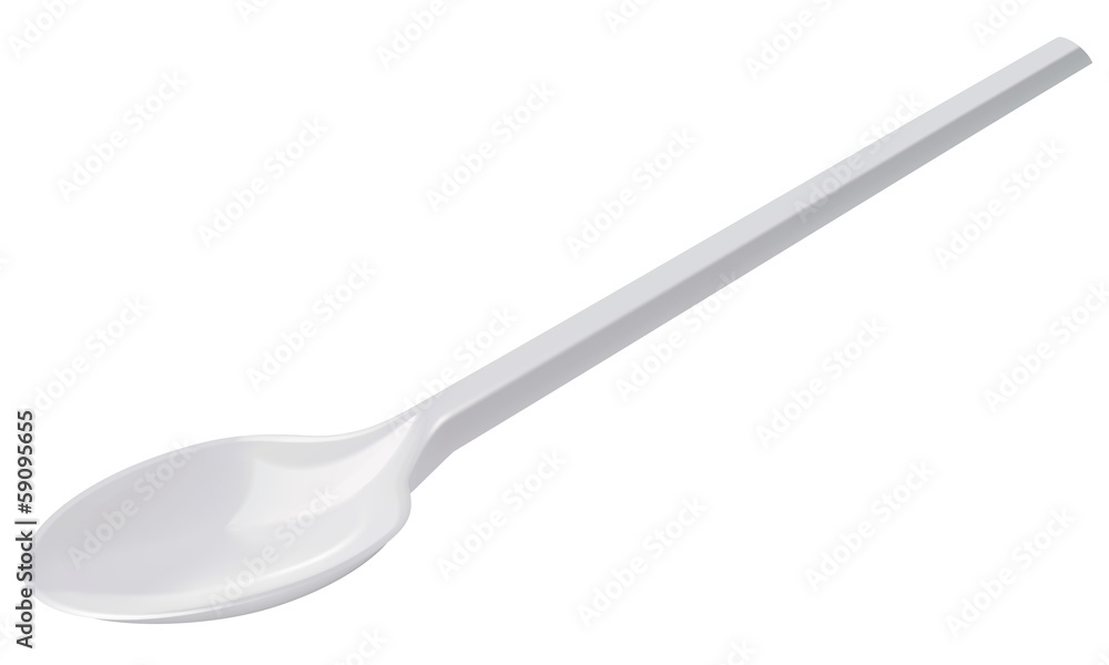 Plastic spoon. Vector illustration Plastic spoon. Vector illustration