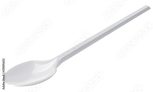 Plastic spoon. Vector illustration