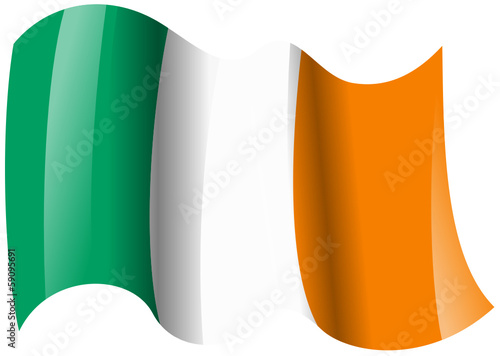 irland fahne wehend ireland flag waving