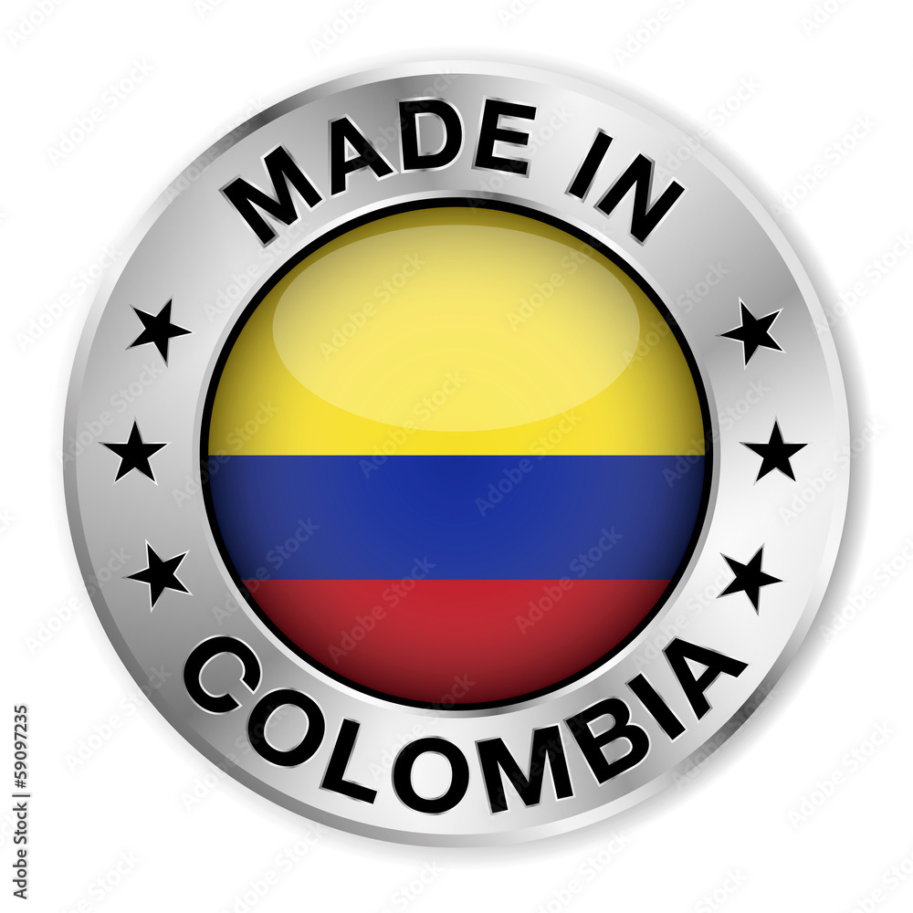 Made In Colombia Silver Badge Made In Colombia Silver Badge