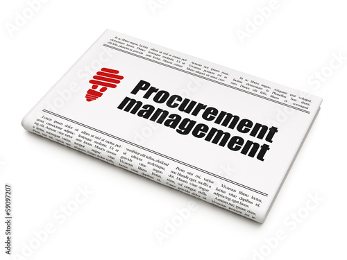 Business concept: newspaper with Procurement Management