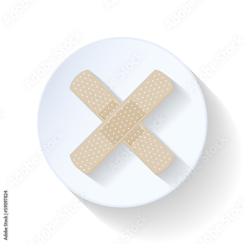 Medical plaster flat icon