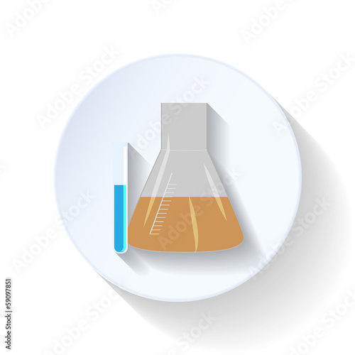 Flasks flat icon