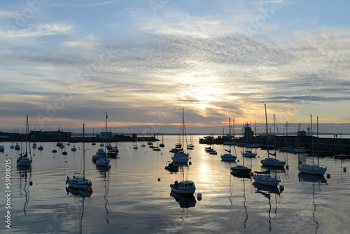 Peaceful harbor at Howth