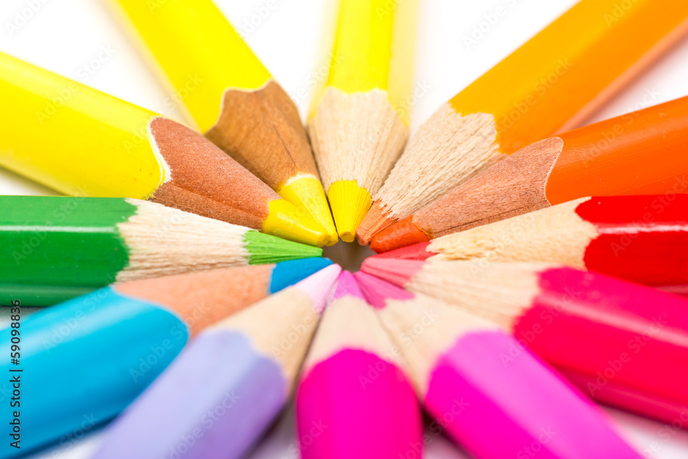 Coloring Pencils Arranged In Circle Coloring Pencils Arranged In Circle