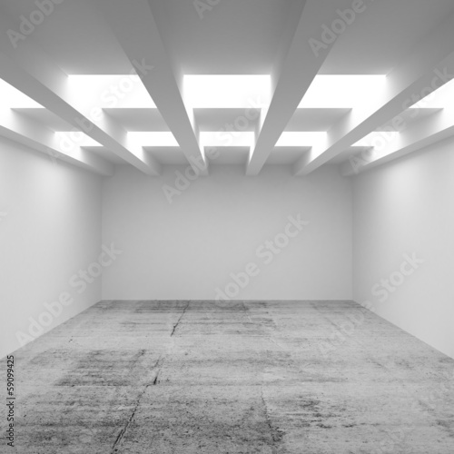 3d abstract architecture background. Empty room interior © evannovostro