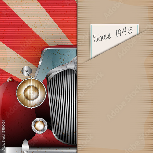 Retro Party brochure with vintage car