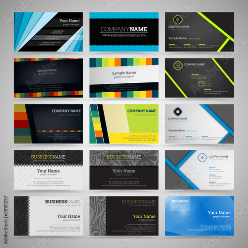 Set of business cards