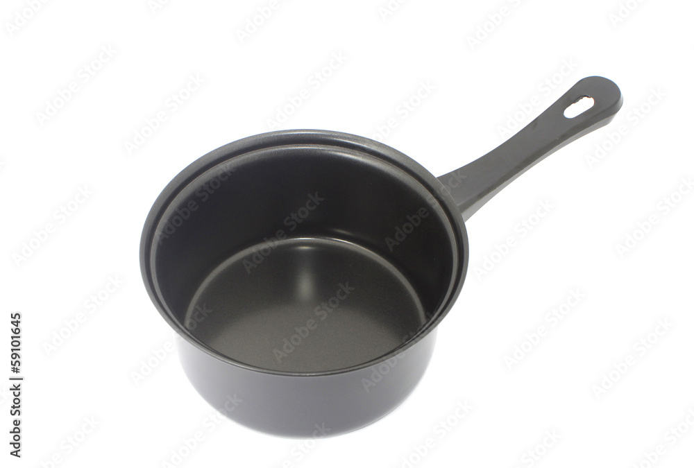 Stewpot with non sticky coating isolated on white Stewpot with non sticky coating isolated on white
