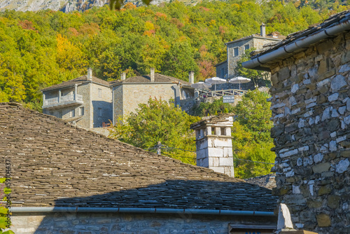 Greece Ioannina, traditional view of clasical stone made houses photo